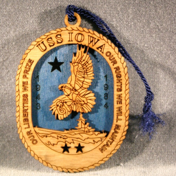 USS Iowa Crest Ornament